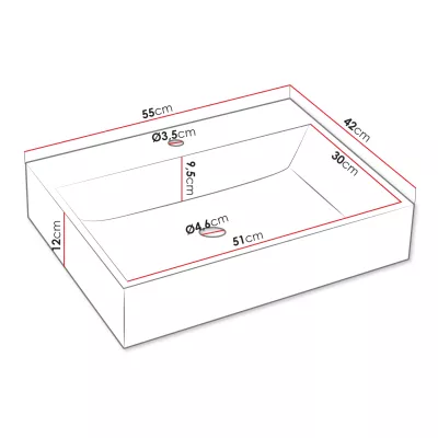 Kúpeľňové umývadlo na dosku RIEL