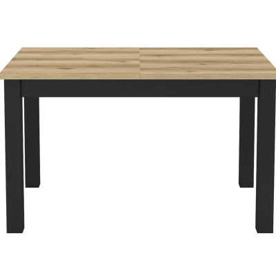Rozkladací jedálenský stôl OKAL - 130-175 cm, dub grand prírodný / čierny
