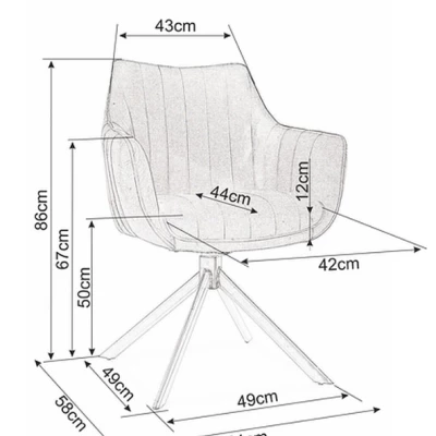 Otočná stolička OTO 2 - béžová / čierna