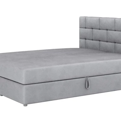 Boxspringová posteľ s úložným priestorom WALLY COMFORT - 200x200, šedá