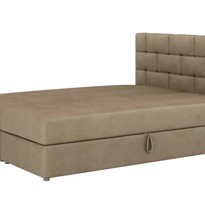 Boxspringová posteľ s úložným priestorom WALLY COMFORT - 200x200, hnedá