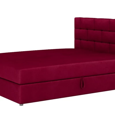 Boxspringová posteľ s úložným priestorom WALLY COMFORT - 200x200, červená