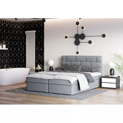 Boxspringová posteľ s úložným priestorom WALLY COMFORT - 160x200, šedá