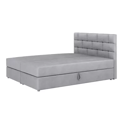 Boxspringová posteľ s úložným priestorom WALLY COMFORT - 140x200, šedá