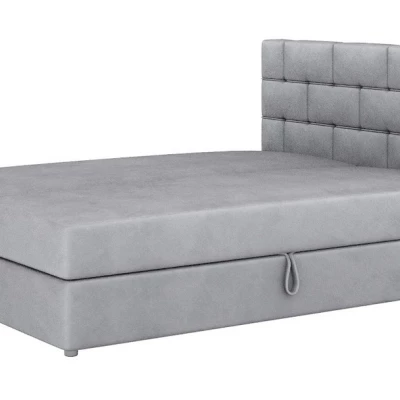 Boxspringová posteľ s úložným priestorom WALLY - 200x200, šedá