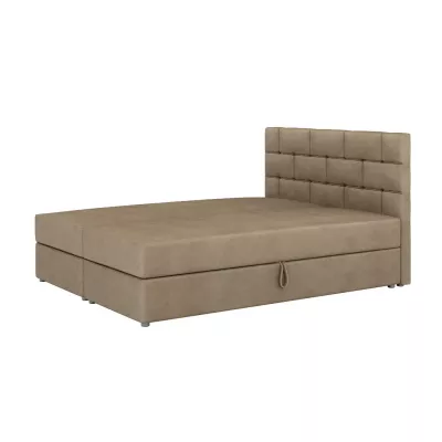 Boxspringová posteľ s úložným priestorom WALLY COMFORT - 160x200, hnedá