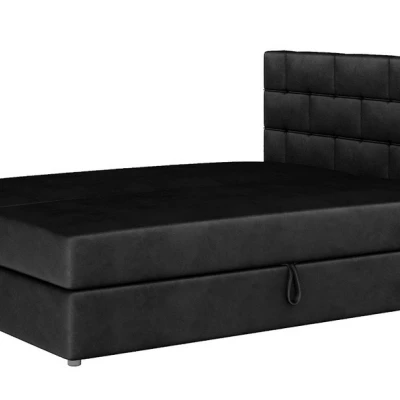 Boxspringová posteľ s úložným priestorom WALLY COMFORT - 200x200, čierna