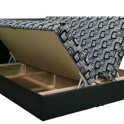 Boxspringová posteľ s úložným priestorom DANIELA COMFORT - 140x200, biela / hnedá