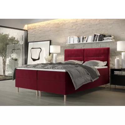 Boxspringová posteľ s úložným priestorom HENNI COMFORT - 180x200, červená