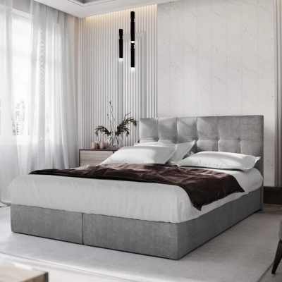 Boxspringová posteľ s úložným priestorom PURAM COMFORT - 180x200, šedá
