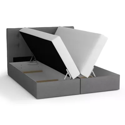 Boxspringová posteľ s úložným priestorom PURAM COMFORT - 200x200, tmavo šedá