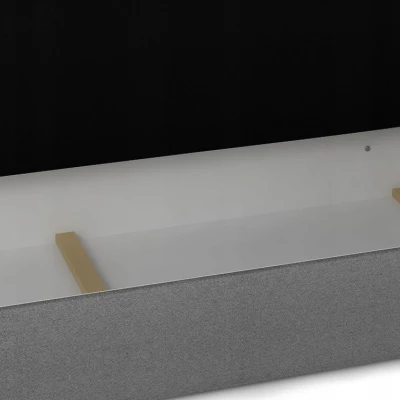 Boxspringová posteľ s úložným priestorom PIERROT - 140x200, biela / čierna