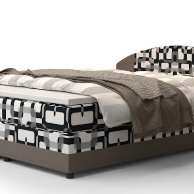 Boxspringová posteľ s úložným priestorom LIZANA COMFORT - 180x200, vzor 3 / béžová