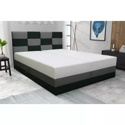 Boxspringová posteľ s úložným priestorom MARLEN COMFORT - 140x200, antracitová / šedá