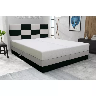 Boxspringová posteľ s úložným priestorom MARLEN COMFORT - 200x200, antracitová / béžová