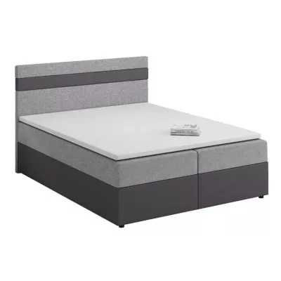 Boxspringová posteľ s úložným priestorom SISI COMFORT - 180x200, svetlo šedá / šedá