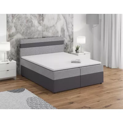 Boxspringová posteľ s úložným priestorom SISI COMFORT - 160x200, svetlo šedá / šedá