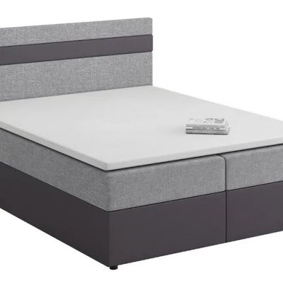 Boxspringová posteľ s úložným priestorom SISI COMFORT - 140x200, svetlo šedá / šedá