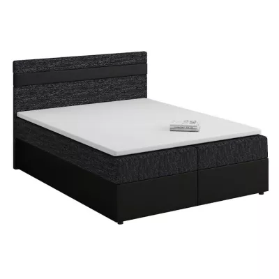 Boxspringová posteľ s úložným priestorom SISI - 120x200, čierna / čierna