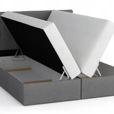 Boxspringová posteľ s úložným priestorom SISI COMFORT - 180x200, čierna / šedá
