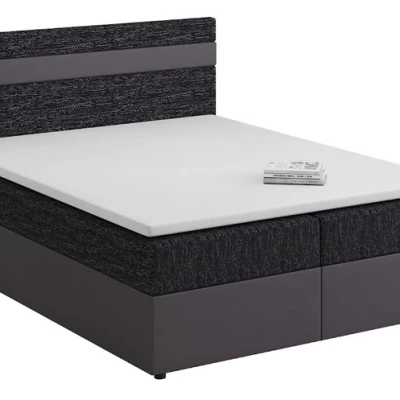 Boxspringová posteľ s úložným priestorom SISI - 200x200, čierna / šedá