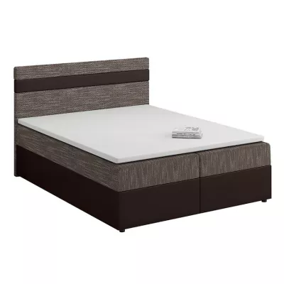 Boxspringová posteľ s úložným priestorom SISI COMFORT - 200x200, béžová / hnedá