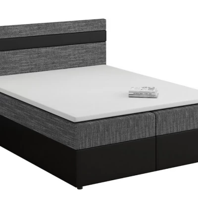 Boxspringová posteľ s úložným priestorom SISI COMFORT - 180x200, šedá / čierna