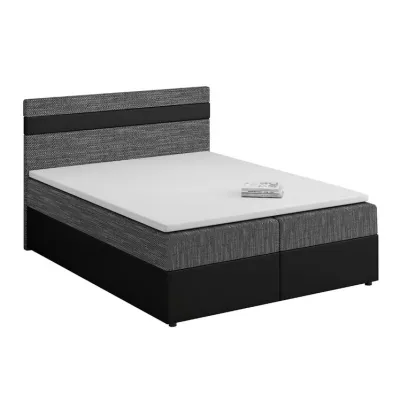 Boxspringová posteľ s úložným priestorom SISI COMFORT - 180x200, šedá / čierna