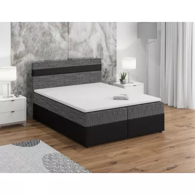 Boxspringová posteľ s úložným priestorom SISI - 120x200, šedá / čierna