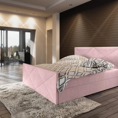 Boxspringová manželská posteľ VASILISA COMFORT 4 - 140x200, ružová