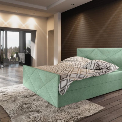 Boxspringová manželská posteľ VASILISA COMFORT 4 - 200x200, svetlo zelená