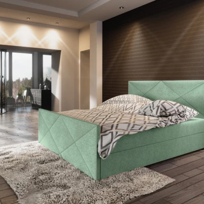 Boxspringová manželská posteľ VASILISA COMFORT 4 - 180x200, svetlo zelená