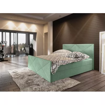 Boxspringová jednolôžková posteľ VASILISA COMFORT 4 - 120x200, svetlo zelená