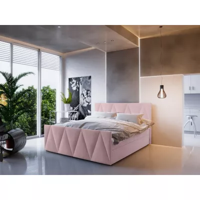 Boxspringová manželská posteľ VASILISA COMFORT 3 - 180x200, ružová