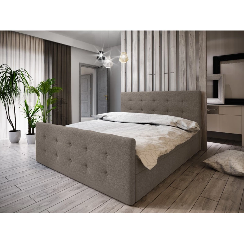 Boxspringová manželská posteľ VASILISA COMFORT 1 - 160x200, svetlo hnedá