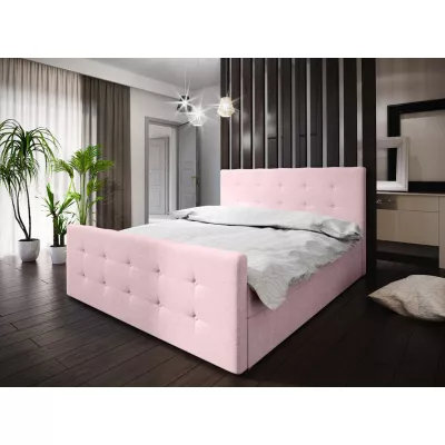 Boxspringová manželská posteľ VASILISA COMFORT 1 - 160x200, ružová