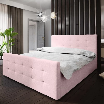Boxspringová jednolôžková posteľ VASILISA COMFORT 1 - 120x200, ružová
