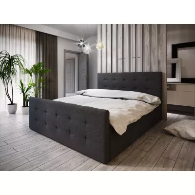 Boxspringová manželská posteľ VASILISA COMFORT 1 - 160x200, antracitová