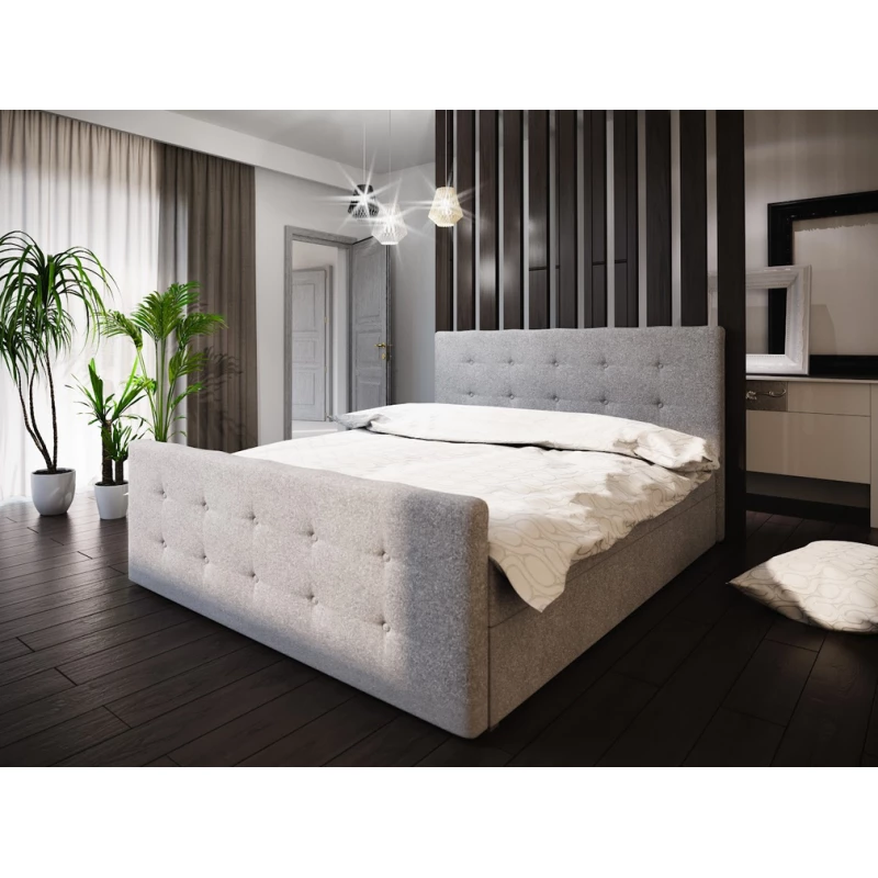 Boxspringová manželská posteľ VASILISA COMFORT 1 - 200x200, šedá
