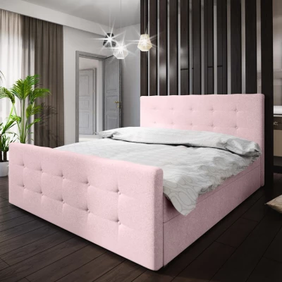 Boxspringová manželská posteľ VASILISA 1 - 180x200, ružová