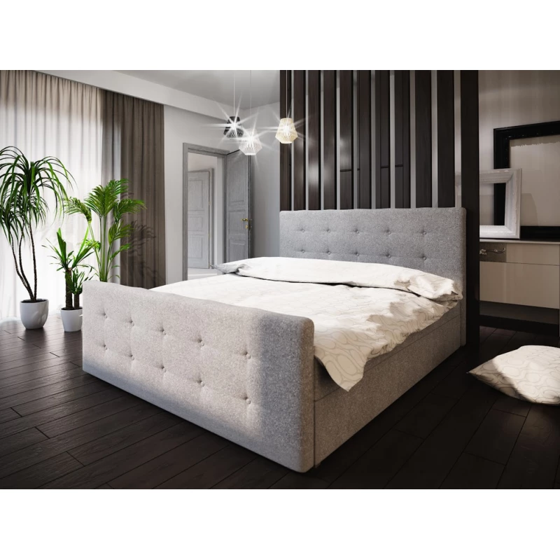Boxspringová manželská posteľ VASILISA 1 - 200x200, šedá