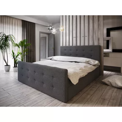 Boxspringová manželská posteľ VASILISA 1 - 200x200, tmavo šedá