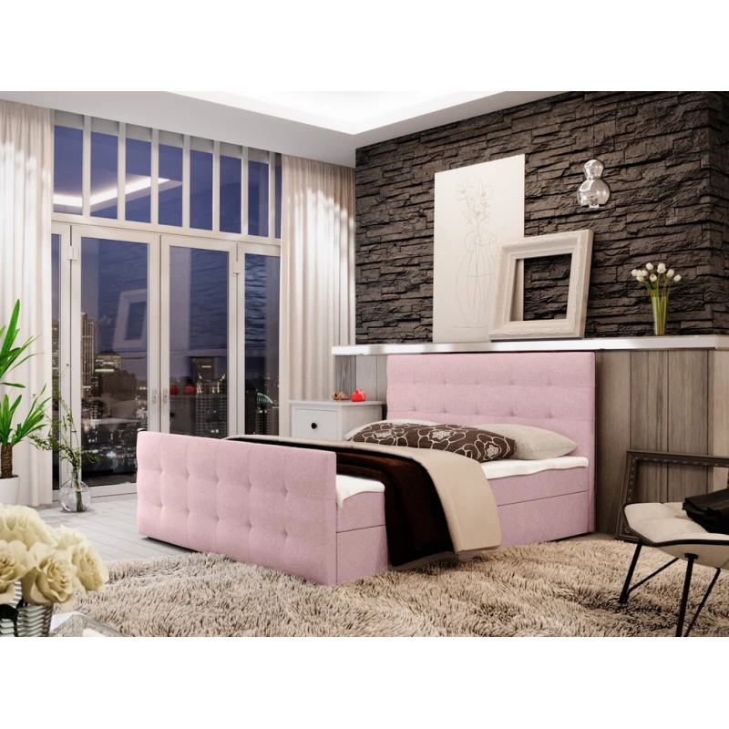 Boxspringová manželská posteľ VASILISA 2 - 200x200, ružová