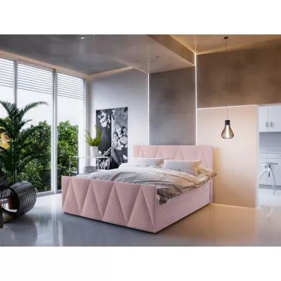 Boxspringová manželská posteľ VASILISA 3 - 160x200, ružová