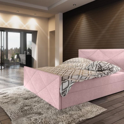 Boxspringová jednolôžková posteľ VASILISA 4 - 120x200, ružová