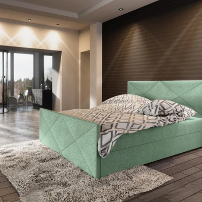 Boxspringová manželská posteľ VASILISA 4 - 180x200, svetlo zelená