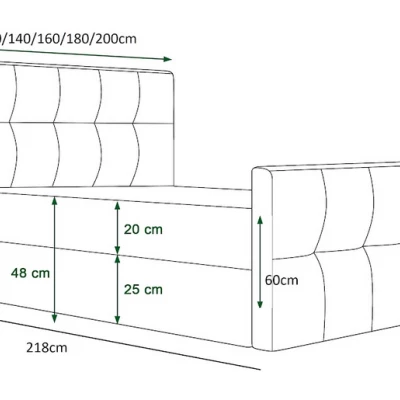 Boxspringová posteľ s úložným priestorom ELIONE COMFORT - 200x200, svetlá grafitová