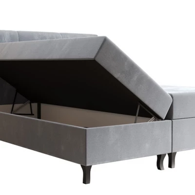 Boxspringová posteľ s úložným priestorom DORINA COMFORT - 200x200, popolavá