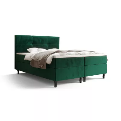 Boxspringová posteľ s úložným priestorom DORINA COMFORT - 200x200, zelená