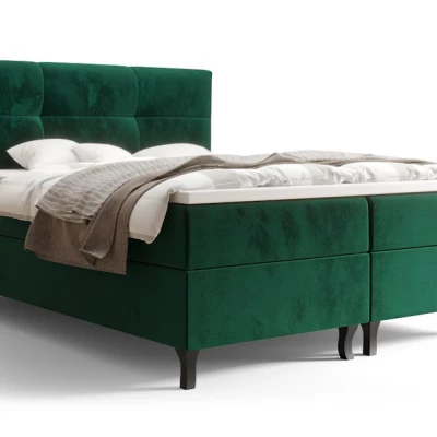 Boxspringová posteľ s úložným priestorom DORINA COMFORT - 180x200, zelená